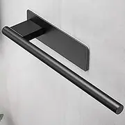 Self Adhesive Towel Rail Hand Towel Holder 304 Stainless Steel Towel Holders for Bathrooms and Kitchen 28CM, Matte Black