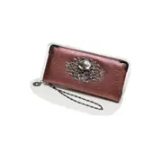 PU Leather Wallet Long Zipper Closed Wallets Skull Flower Lady Purses