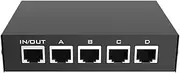 Snblzhef 4 in1 Out 100/1000Mbps Mini Gigabit Network Switch 4 in1 Out Mini Gigabit Network Switch Mini Gigabit Network Switch 5 Port Ethernet Switch Internet Splitter RJ45 Network Switch