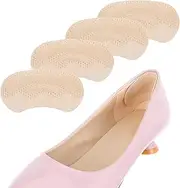 4Pcs Cloud Honeycomb Heel Grips, Soft Gel Heel Pads for Shoes Too Big, Anti Slip Heels Cushion Inserts for Loose Shoes, Heels Protectors for Blister Prevention Pain Relief(Skin Color)