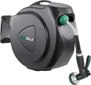 Retractable Garden Hose Reel 100FT +6FT 5/8", Durable Wall Mounted Water Hose Re