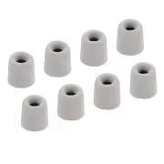 Replacement Foam Ear Tips Earbuds Bud 4-4.7mm Small Size Silver 8 Pcs