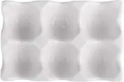6 Grids Egg Trays Ceramic Egg Holder Anti-Slip Egg Box Frige Shockproof Egg Storage for Home Kitchen Restaurant-White