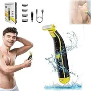 Full Body Washed Wet and Dry Shaver, Dry Wet Waterproof Mens Rotary Facial Shaver, Full Body Wet and Dry Shaver, Ergonomic Body Shaver, Mens Full Body Electric Shaver Mens Facial Shaver (1 Set)
