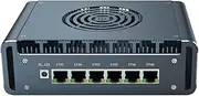 KINGDEL 6 LAN Firewall Mini PC, Intel 12th N100 Quad Core, 16GB DDR5 RAM, 256GB NVMe SSD, Micro Router Appliance with 6X 2.5GbE i226V LAN, HD, DP, RJ45 COM, 4X USB