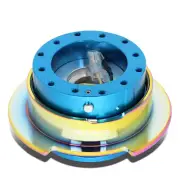 NRG Aluminum Steering Wheel Quick Release Adapter Gen 2.5 Blue/Neo Chrome Ring