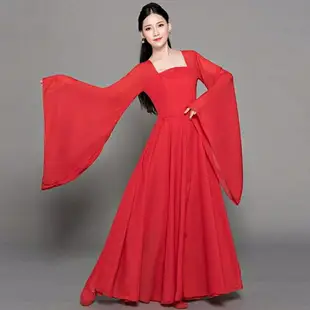 舞蹈裝 古典舞演出服女飄逸中國風涼涼舞蹈服裝現代仙女改良漢服古裝成人 夢藝家