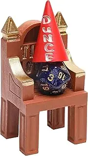 DND Time Out Chair & Dunce Hat - Dice Jail - Accessories/Gift for Dungeons and Dragons - for All D&D Dice D20, D10, D8, D6, D4