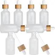 SAFIGLE 8Pcs Frosted Glass Essential Oil Bottles with Dropper Pipettes Glass Dropper Bottles for Travel for Blending and Dispensing Aromatherapy Oils