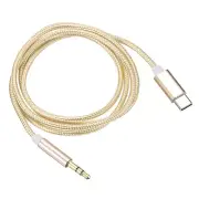 USB C Aux Cable Type C Male to 3.5mm Male Jack Adapter 1M/3.3Ft Gold