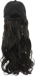 Healeved Women's Long Curly Wig Hair Wig Hat Halloween Cosplay Party Wig Natural Wavy Wig Extension Easy to Wear Fashion Headdress