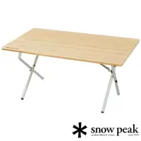 在飛比找momo購物網優惠-【Snow Peak】快速竹折桌 露營摺疊桌 高40cm L
