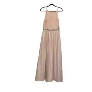 Aidan Mattox Blush Pink Beaded Sleeveless Halter Neck Style Gown Size 10