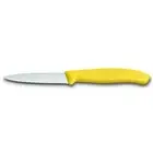 Victorinox Paring Knife, 8 cm Pointed Tip, Wavy Edge, Classic, Yellow