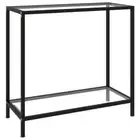Console Table Transparent 80x35x75 cm Tempered Glass vidaXL