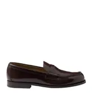 Brushed leather loafers UK11 ochre brown