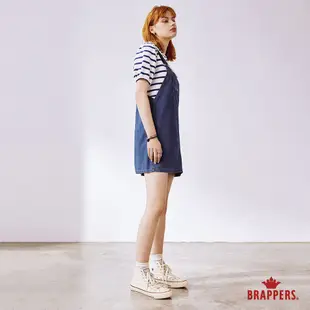 BRAPPERS 女款 Boy friend系列-全棉牛仔吊帶短裙-深藍