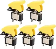 Toggle Switch Alloy Anti Oxidation ABS Cover Stable Structure 25A On Off Rocker Switch Mini 12VDC Yellow