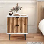 Chelsea 2 Drawer Bedside Table with Dresser for Stylish Bedroom Storage