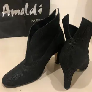 amaldi amiliana 手工真皮 高跟 踝靴 23