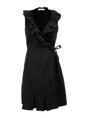 Black Ruffle Collar Dress
