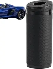 Cylinder Tissue Holder - Small Cylinder Tissue Dispenser, Car Round Container | Faux Leather Tissue Dispenser with Safety Hammer Design Abrasion Resistant 6.8*2.6 Inches