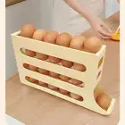 SALE HOT Automatic Scrolling Egg Rack Holder Box Container Refrigerator 4-Tier