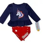 Cat & Jack Rash Guard Style Two Piece Set 12 Month New With Tags