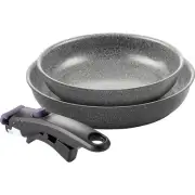 Ballarini "Vinci Frying Pan 24cm / 28cm Dedicated Handle 3 Piece Set Made in Ita