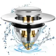 Bathroom Sink Plug Pop-up Drain Filter for 1.2-1.42 Inch Basin Sink Stopper (...