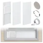 Dryer Vent Window Kit with Louvered Vent Cover Window Vent Kit for 4" Dryer V...