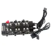 12V SATA 1 To 6 Way PWM /ARGB Device Expander 4-Pin Cooling Fans Hub Splitter A