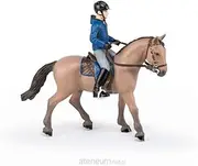 Papo Walking Horse and Horseman Figurine
