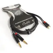 Roxtone High End Dual 1/4 Inch Mono Male To Dual RCA Audio Cable 3M (9.84FT)