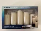 Mirage LED Wax Candles 5 Pack With REMOTE CONTROL AND CUSTOM TIMERS (CREAM) NIB
