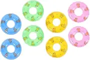 SUPVOX 8pcs Inflatable Mini Swim Rings for Floating Photo Props Versatile Swim Ring Water Table for Pool Beach Outdoor Fun