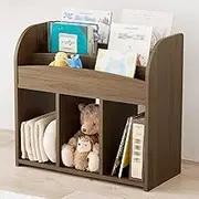 Hagihara RCC-1608BR Picture Book Rack, Bookshelf, Toy Storage, Easy to Clean Up Picture Book Storage, Includes Open Storage, Wooden, Width 24.8 x Depth 11.4 inches (29 cm), Height 23.2 inches (59 cm