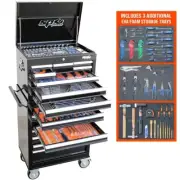 SP Tools ToolKit 377 Piece Metric/SAE - Black 15 Drawer Custom SP50110X includin