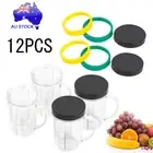 12PCS For 250W Magic Bullet Blender MB1001 Replacement 16oz Cups with Handle