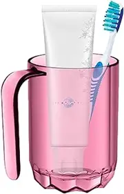 Tumbler for Toothbrush - 500ml Large Capacity Cup for Teeth Brushing - Toiletries Organizing Cups for Facial Cleanser, Toothpastes, Combs, Eyeglasses