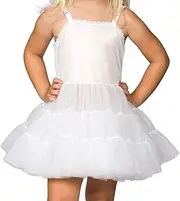[IC Collections] I.C. Collections Little Girls White Bouffant Slip Petticoat Extra Full, 2T - 6X