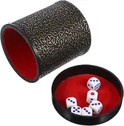 KONTONTY Cup Game Dice Shaker Small Dices Party Game Props Compact Travel Dice Holder