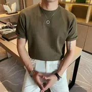 Short-Sleeve Knit T-Shirt Army Green - L