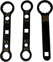 Combo Axle Wrench and Rear Wheel Axle Torque Wrench Hand Tools kit,3 Pieces (10mm x 14mm x 22mm*27mm,12mm x 14mm x 22mm*32mm And 36mm),Tolerance ±0.1