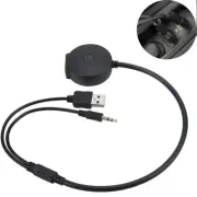 Car Bluetooth Music Adapter 3.5mm AUX USB Audio Wire Cable For BMW & Mini Cooper