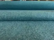 3.375 yds Arc Com Caribbean Blue & Gray Woven Wool Upholstery Fabric MSRP $156