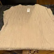 Women’s pure gel medium large tan oversized pull over