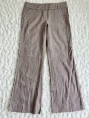 Ann Taylor Loft Marisa Trouser Dress Pants Women’s Size 8 Linen Rayon Straight