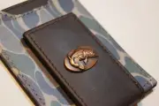 ZEP-PRO OLD SCHOOL Green & Gray CAMO Bass Leather Front Pocket Wallet