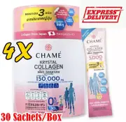 4X CHAME Krystal Collagen Nourish Skin Hair Bones Joints Nails 120 Sachets